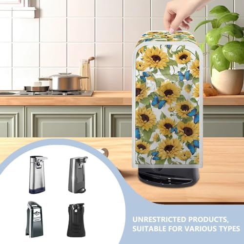 Blue Butterfly Sunflowers Electric Can Opener Cover