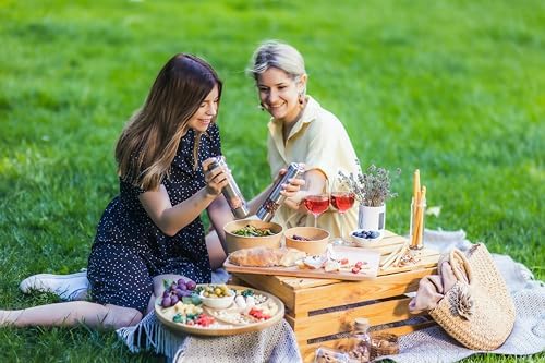 KSL Electric Salt Pepper Grinder Set - Adjustable Motorized