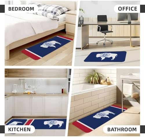 Comfort Durable Wyoming State Flag Kitchen Mats