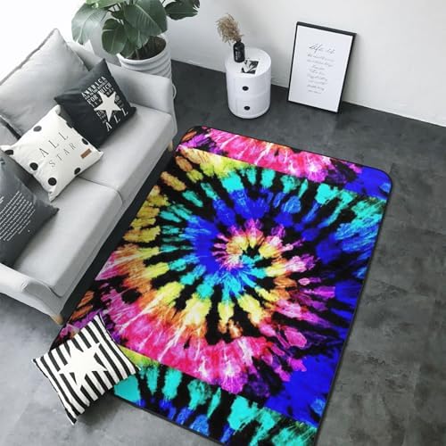 Exotic Tie-Dye Kitchen Floor Mat Soft Durable Non-Slip