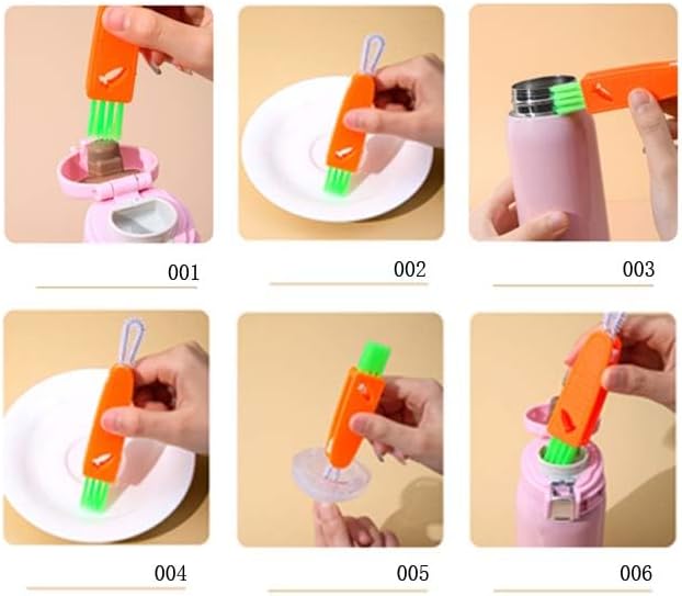 Sponge Cup Brush Set 3pcs Multifunctional Bottle Cleaning Tool