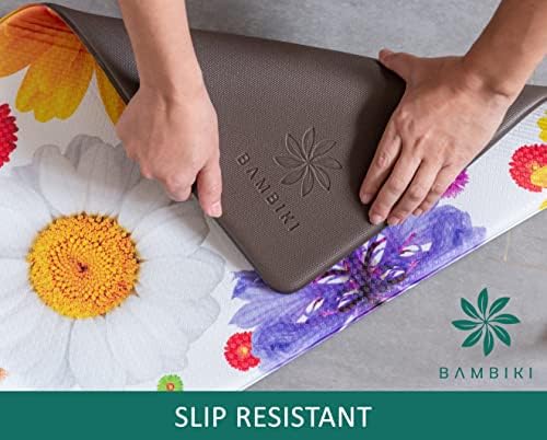 BAMBIKI Artistic Anti Fatigue Kitchen Mat - 48x175x12mm