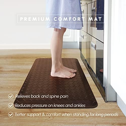 Extra Thick Memory Foam Kitchen Mat for Standing Comfort