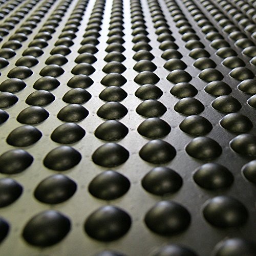 Black 58x2x3 Anti-Fatigue Bubble-Top Floor Mat Eco-Friendly