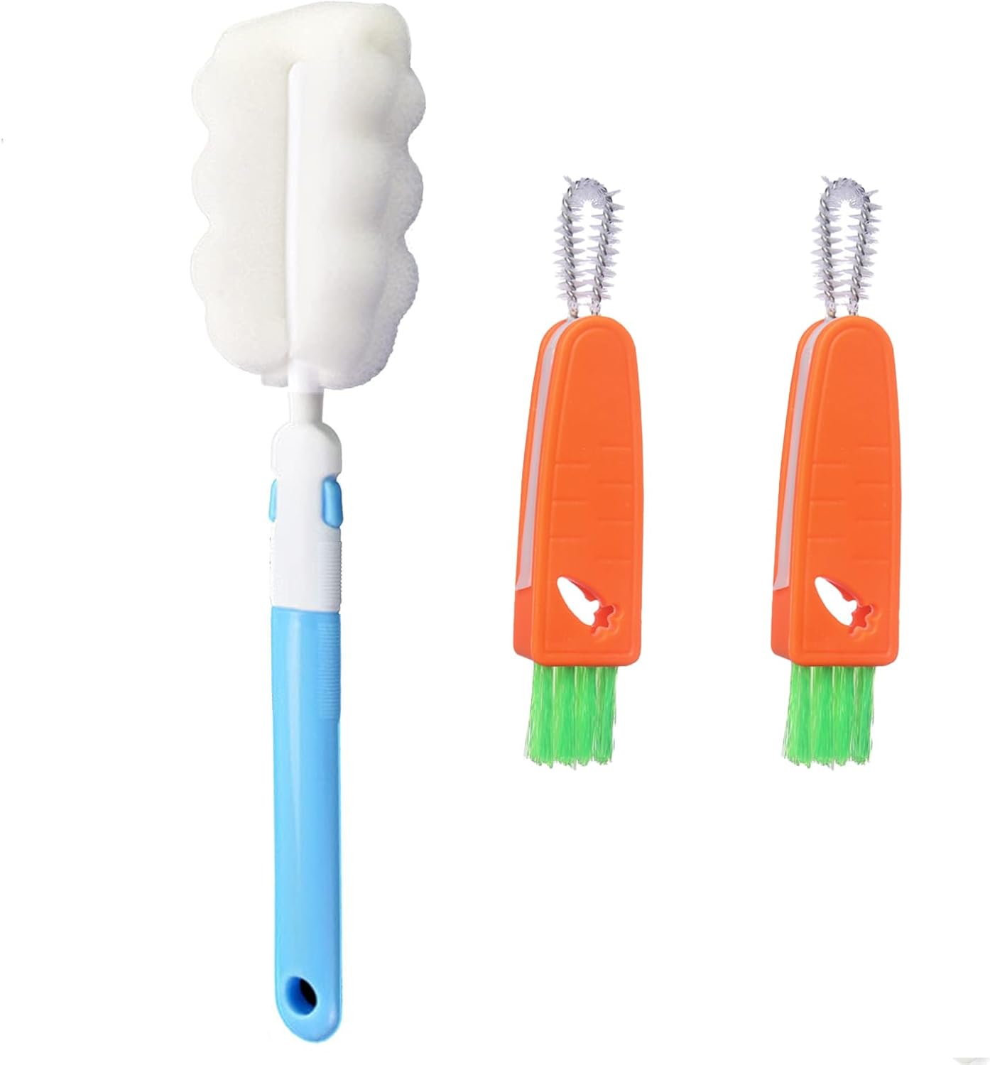 Sponge Cup Brush Set 3pcs Multifunctional Bottle Cleaning Tool