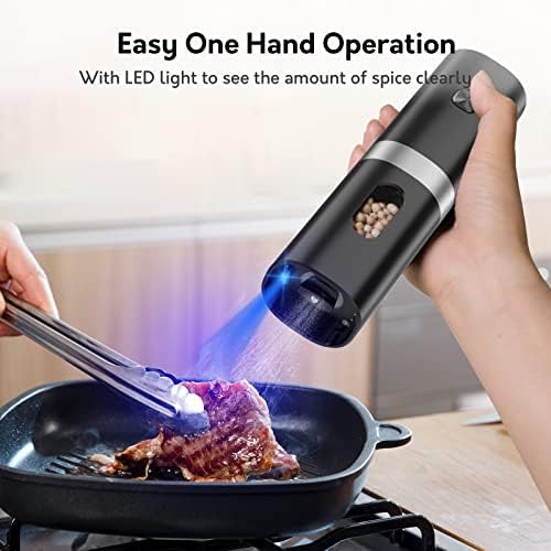 Syaws Electric Salt and Pepper Grinder Set with Charging Base