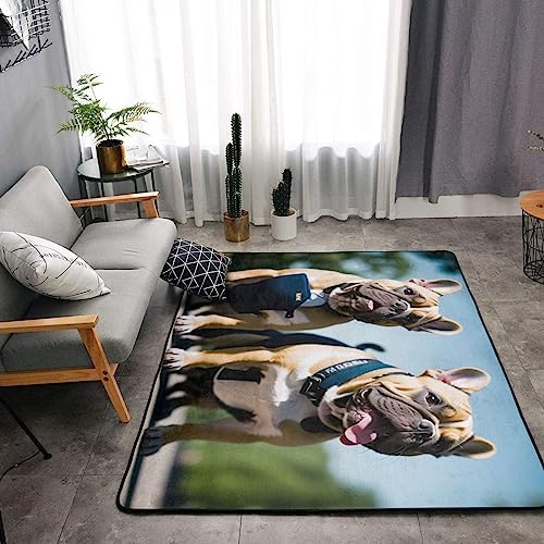 French Bulldog Meow Meow French Bulldog French Bulldog Flannel Floor Mat