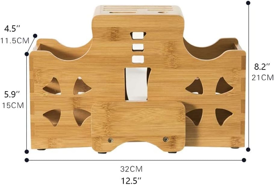 Bamboo Kitchen Knife Holder for Cleaning Storage