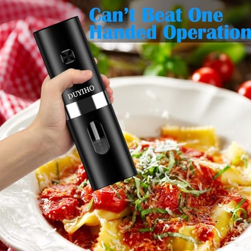 Rechargeable Salt Pepper Grinder Set with LED Light and Double Charging Base
