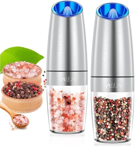 Rongyuxuan Gravity Electric Salt and Pepper Mill Set