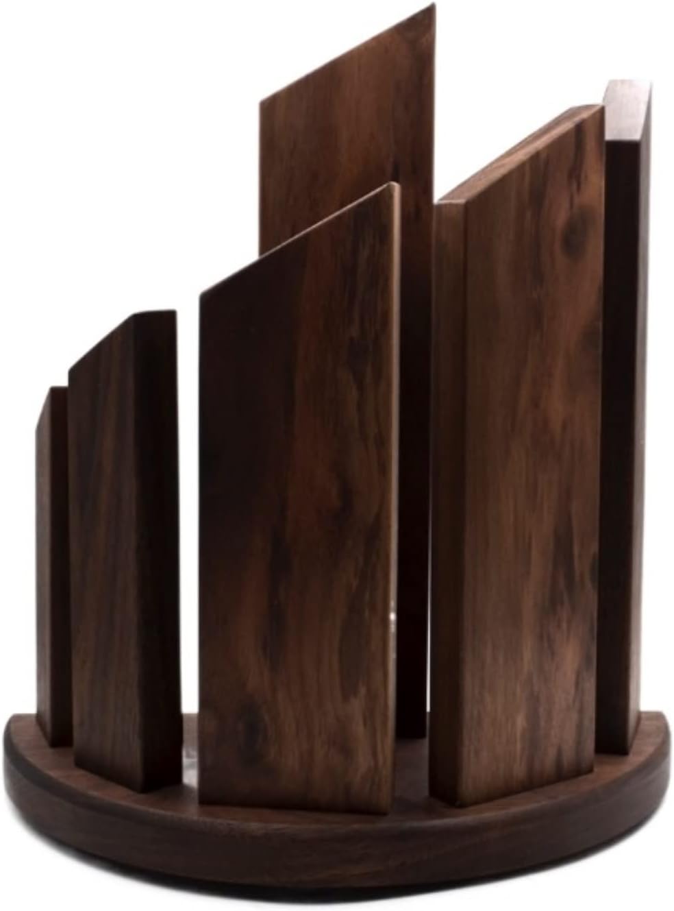 Durable Solid Wood Kitchen Knife Holder with Magnetic Storage for Organization
