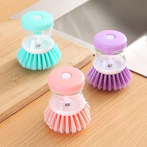 Invoda 3-Piece Soap Dispenser Palm Brushes