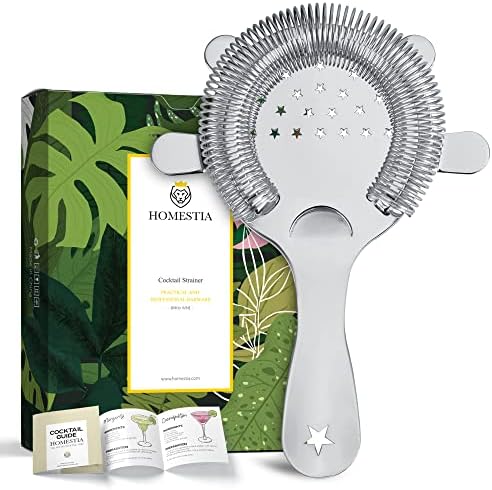 Homestia 304 Stainless Steel Cocktail Strainer for Drinks