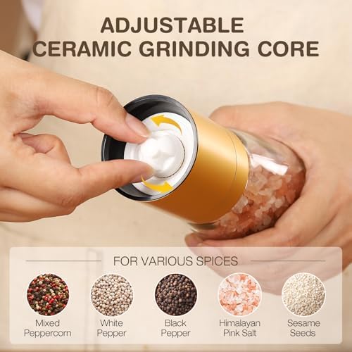 Vucumber Gold Pepper Salt Grinder