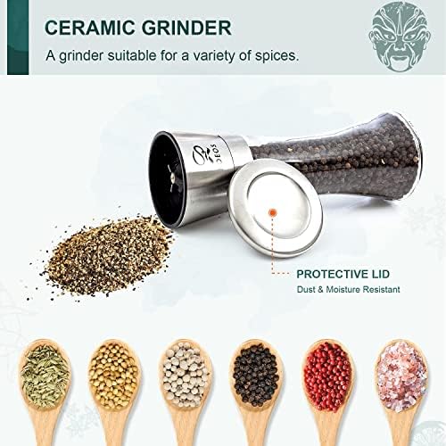 Sooos Salt Pepper Grinder Set Stainless Steel Refillable