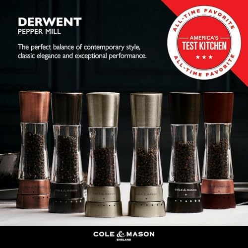 Elegantly Refillable Salt Pepper Mill Set Premium Design for Perfect Grind
