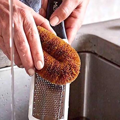 EcozLaRo 3-Piece Tawashi Scrubbers Eco-Friendly Non-Scratch Kitchen Brushes