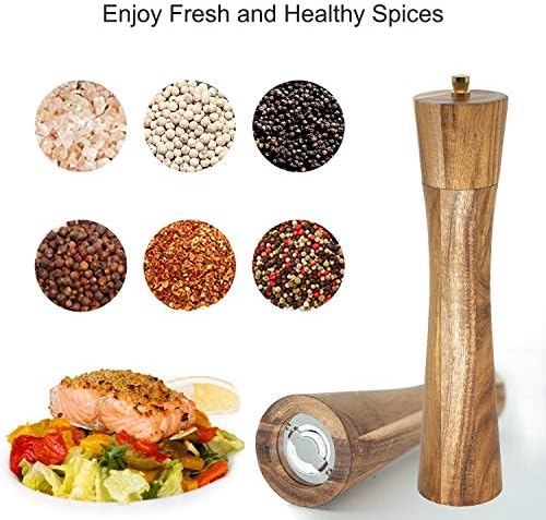 Elegant Acacia Wooden Pepper Grinder Salt Mill