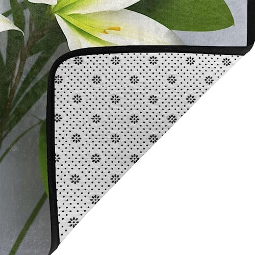 Lily Flowers 63x48in Floor Mat