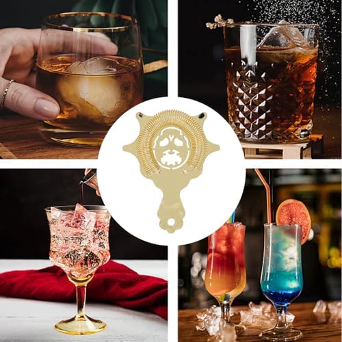 Multifunctional Detachable Professional Bar Strainer for Bartenders Gold