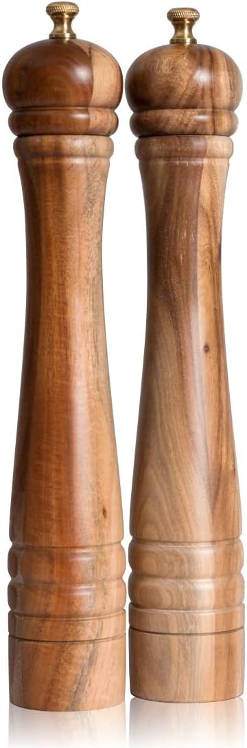 Premium Salt Pepper Mill Set with Adjustments DeroTeno Home Kitchen accent