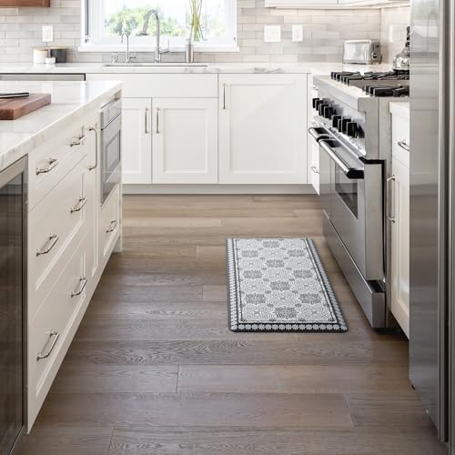 Martha Stewart Comfort Anti Fatigue Strie Medallion Tile Kitchen Mat