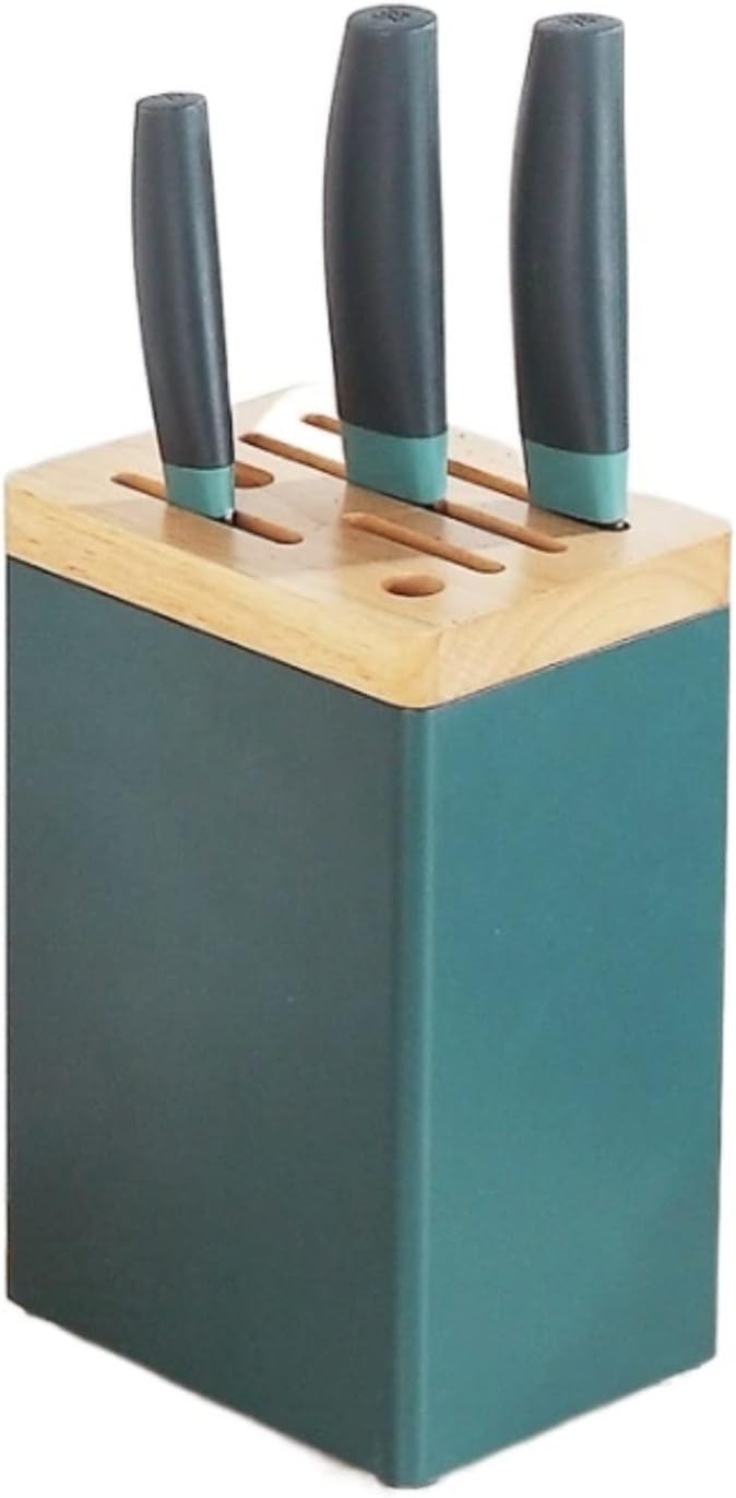 Green Kitchen Knife Holder Set