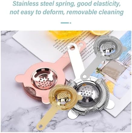 304 Stainless Steel Cocktail Bar Strainer for Home Bars and Restaurants Gold