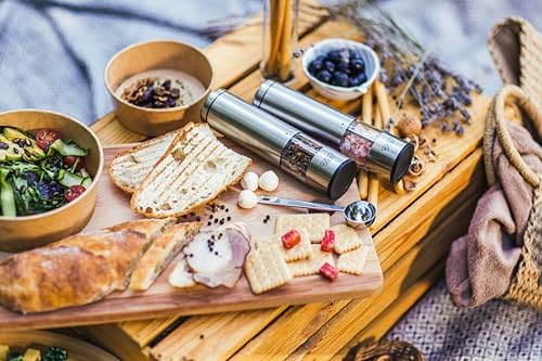 KSL Electric Salt Pepper Grinder Set - Adjustable Motorized