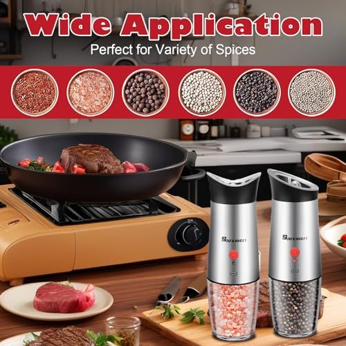 Manual Electric Salt Pepper Grinder Set