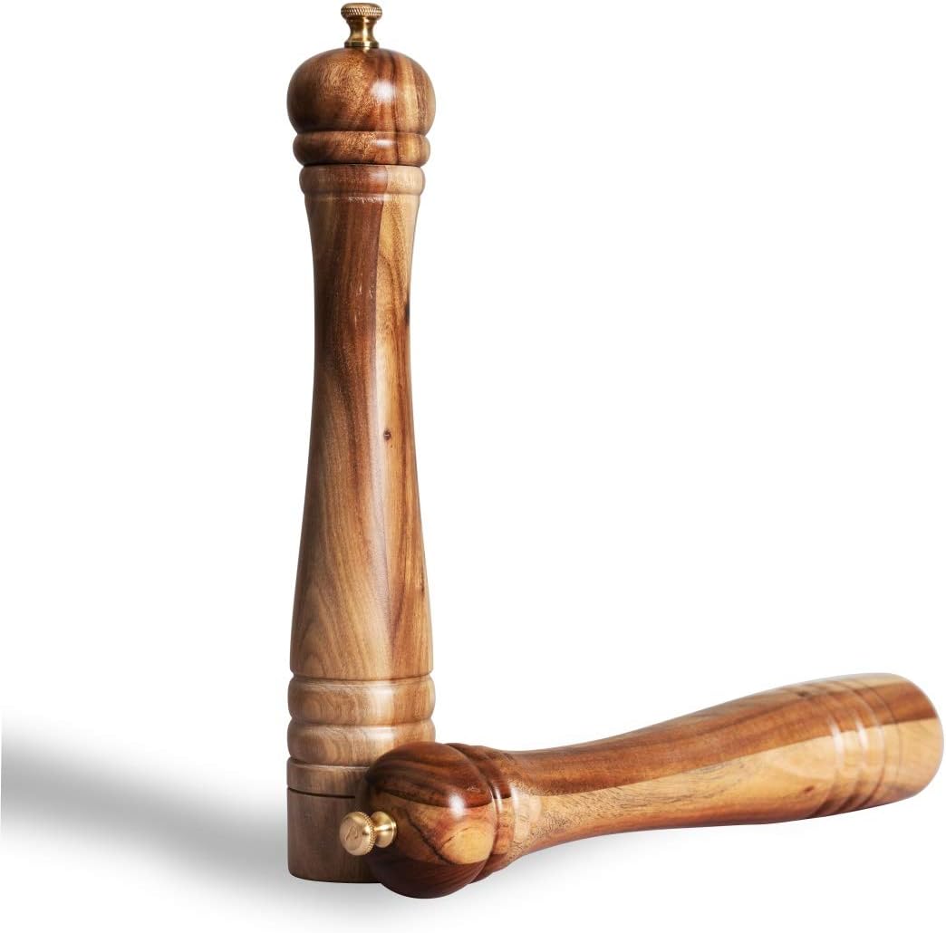 Premium Salt Pepper Mill Set with Adjustments DeroTeno Home Kitchen accent
