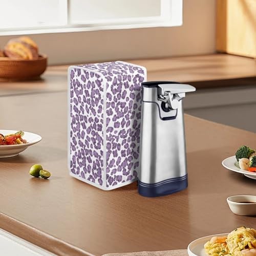 Purple Leopard Electric Can Opener Dust Cover