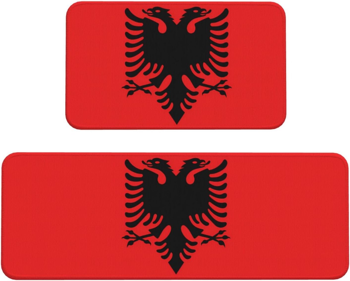 Albanian Flag Kitchen Mat 2-Pack