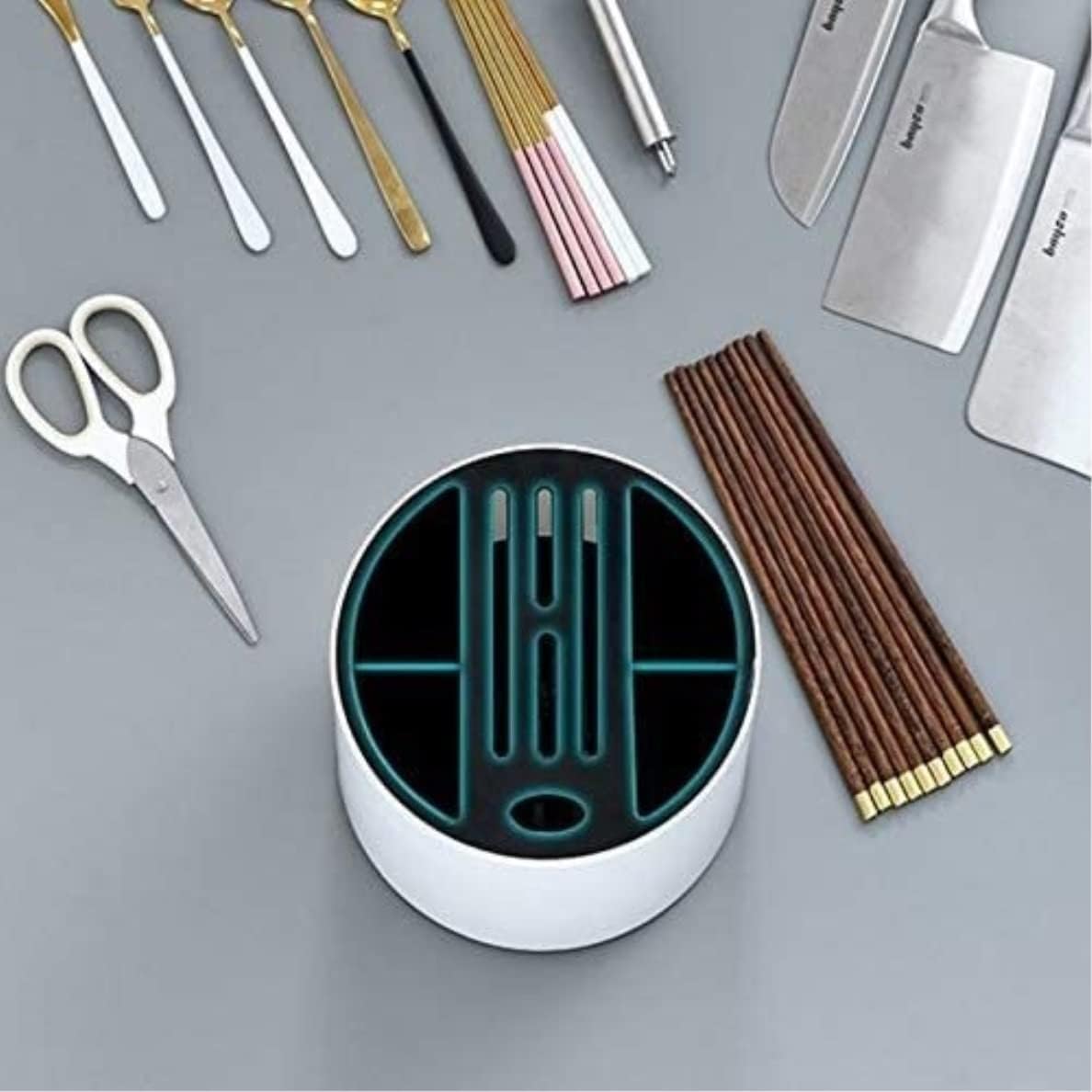 Multi-Functional Kitchen Knife Holder Plastic Storage Rack