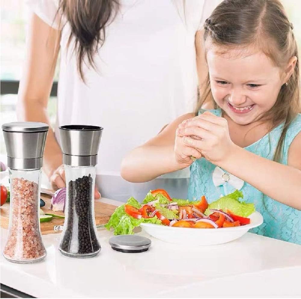 Chelory Salt Pepper Mill Set - Premium Adjustable