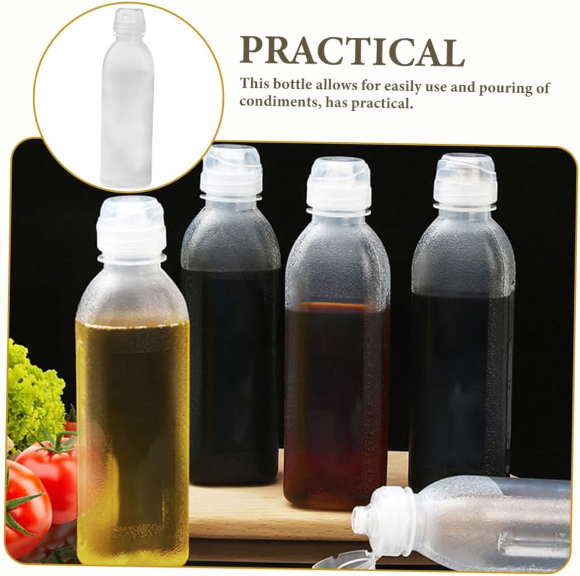4pcs Multi-Purpose Oil Dispenser Bottles for Kitchen Use