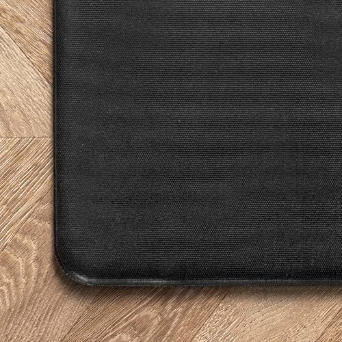 nuLOOM Diamond Stripes Comfort Mat 2x4 Light Grey