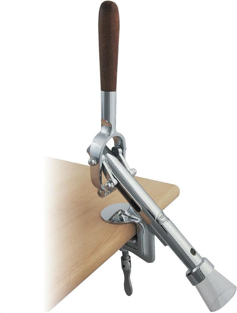 BOJ Professional Table-Mounted Wine Bottle Opener Corkscrew Chrome-Plated