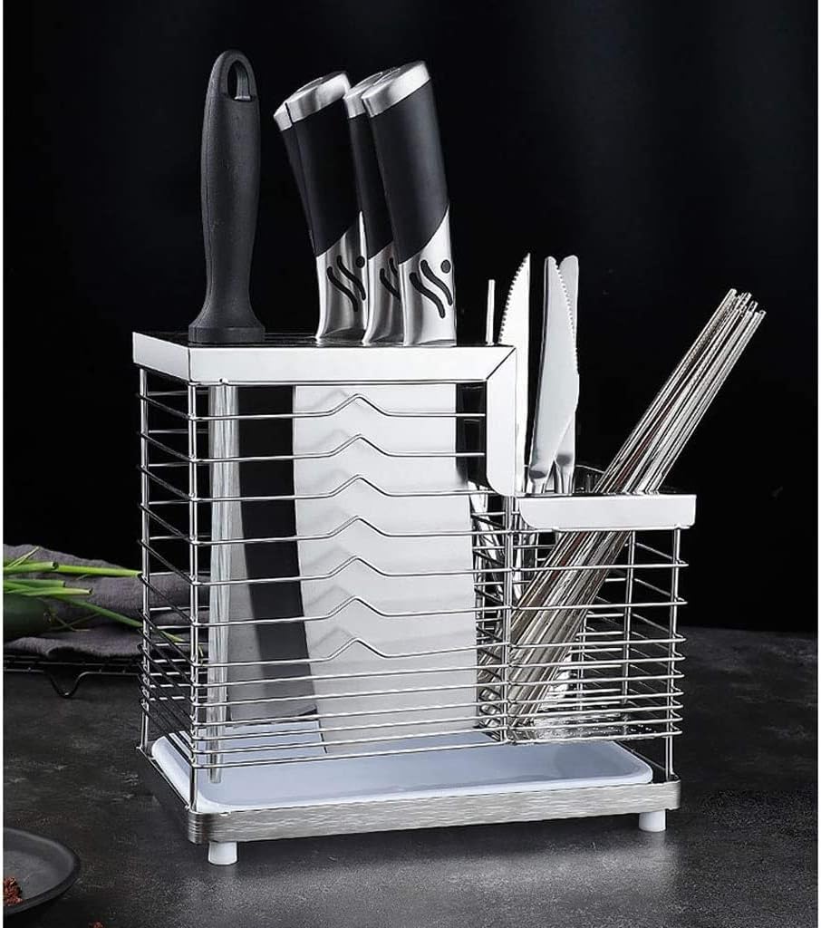 Sturdy Kitchen Knife Holder 304 Stainless Steel Block