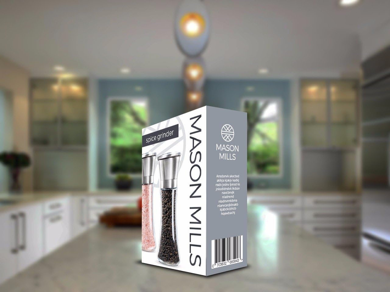 Mason Mills Stainless Steel Salt Pepper grinder Set
