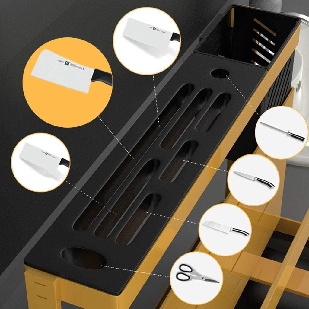 Stainless Steel Kitchen Knife Holder with Tiered Design