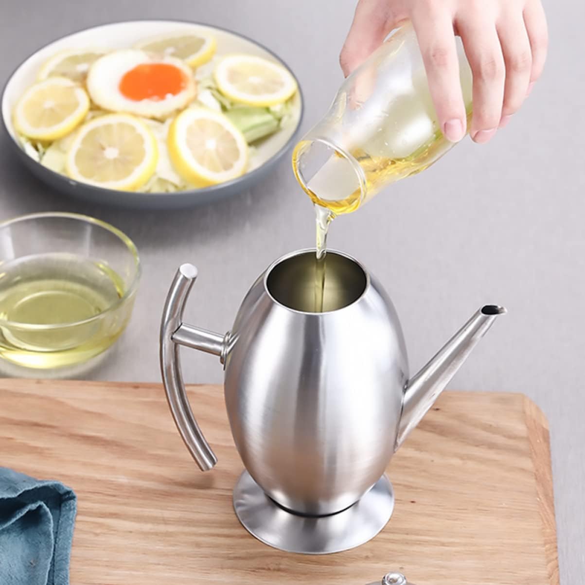 CIYODO 304 Stainless Steel Oil Strainer Pot with Cap