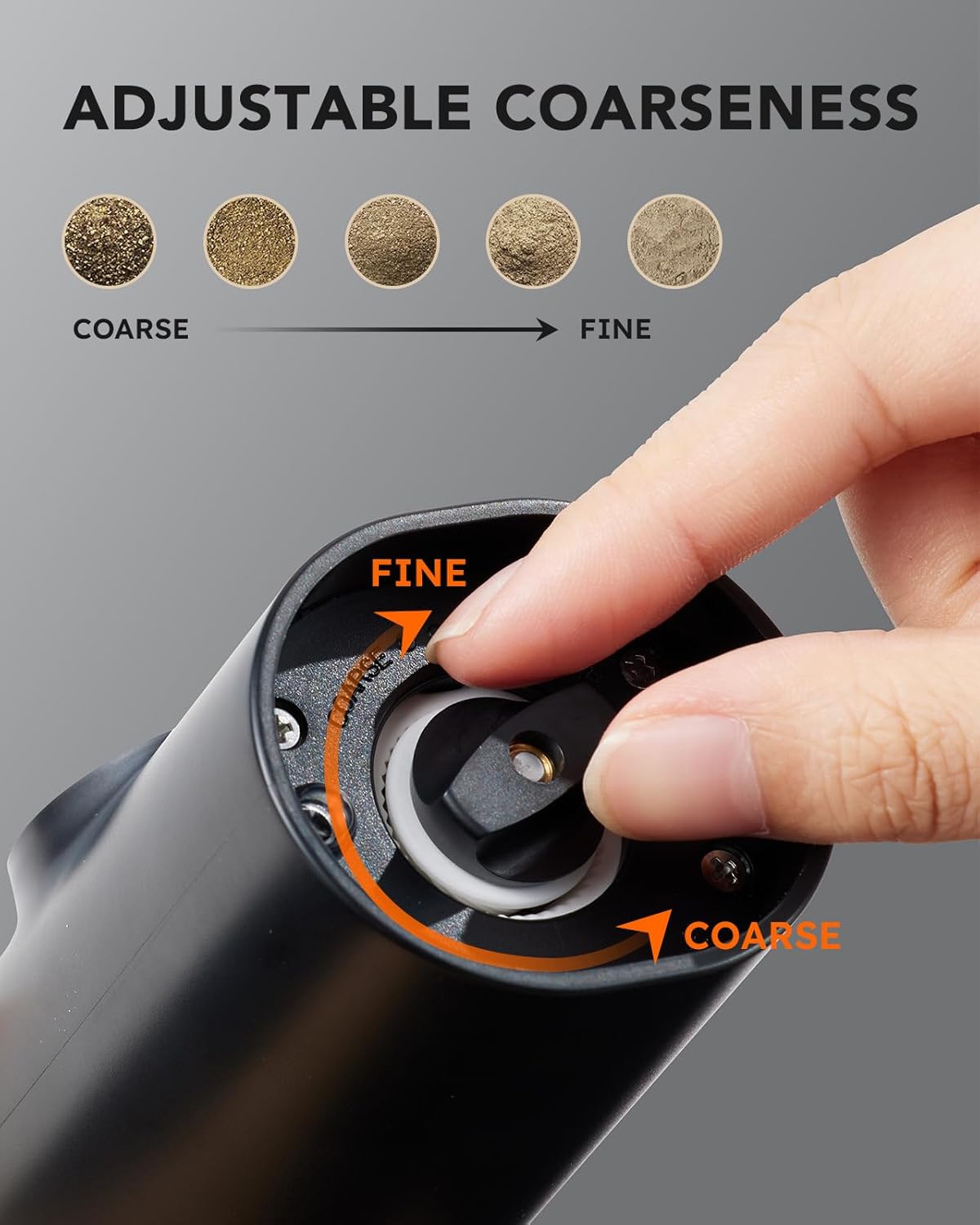 FORLIM Rechargeable Electric Salt Pepper Grinder Set with Charging Base
