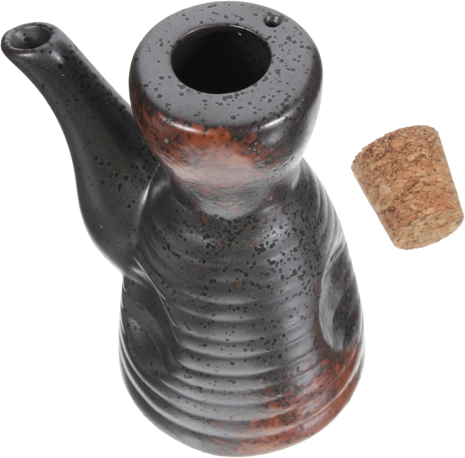 Stylish Japanese Ceramic Soy Sauce Vinegar Seasoning Bottle with Lid