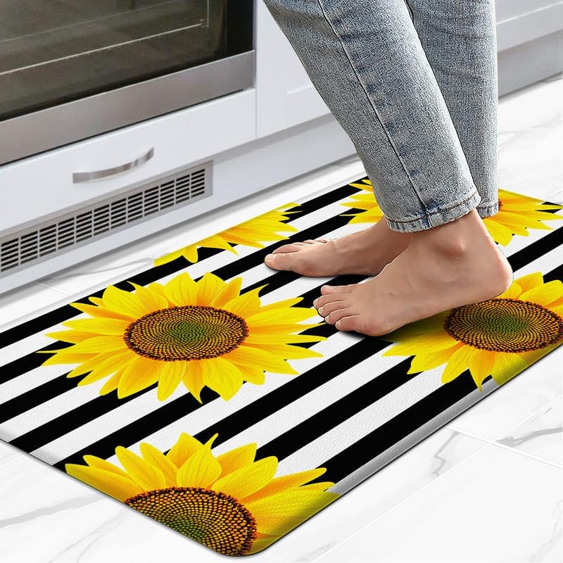 Sunflower Kitchen Mats Durable Anti-Fatigue Kitchen Mat for Home Use