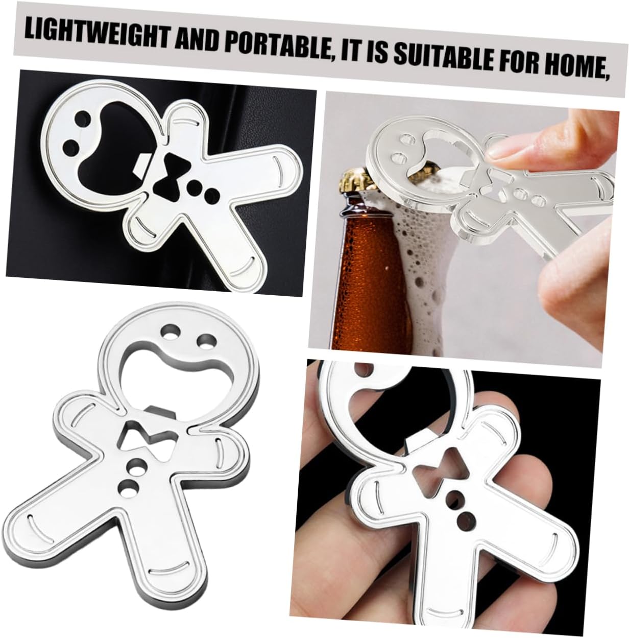 Zerodeko 4pcs Zinc Alloy Bottle Opener Set