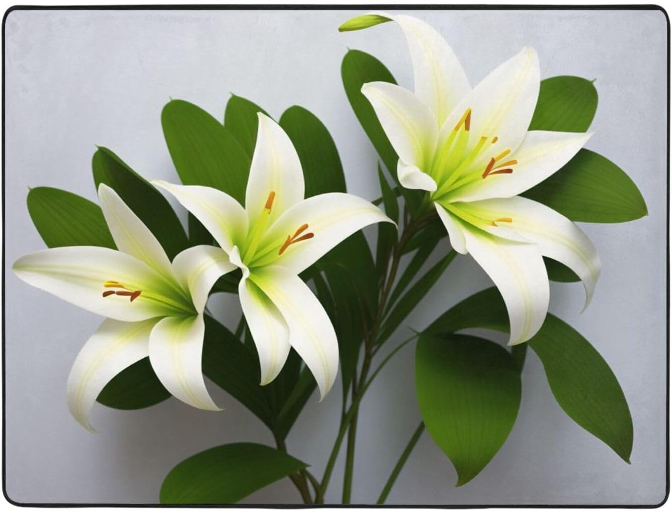 Lily Flowers 63x48in Floor Mat