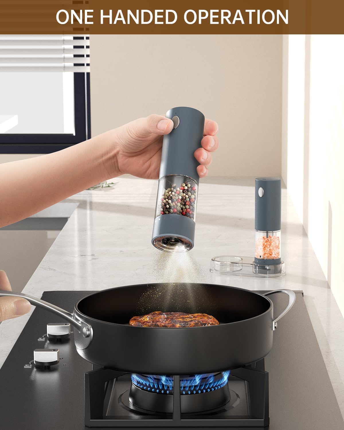 Circle Joy Electric Salt Pepper Grinder Set