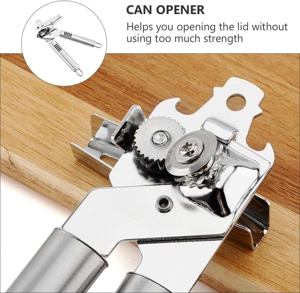 Hemoton Electric Can Opener Stainless Steel PP Material Compact Ergonomic Design