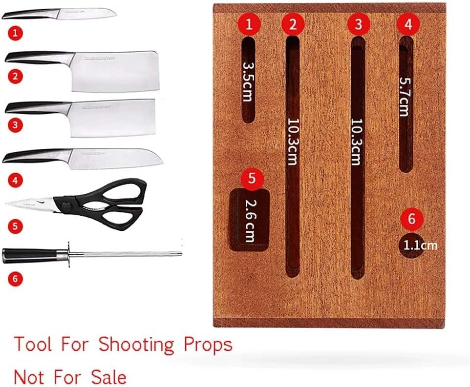 ZAEGO Solid Wood Knife Holder with Ventilated Design